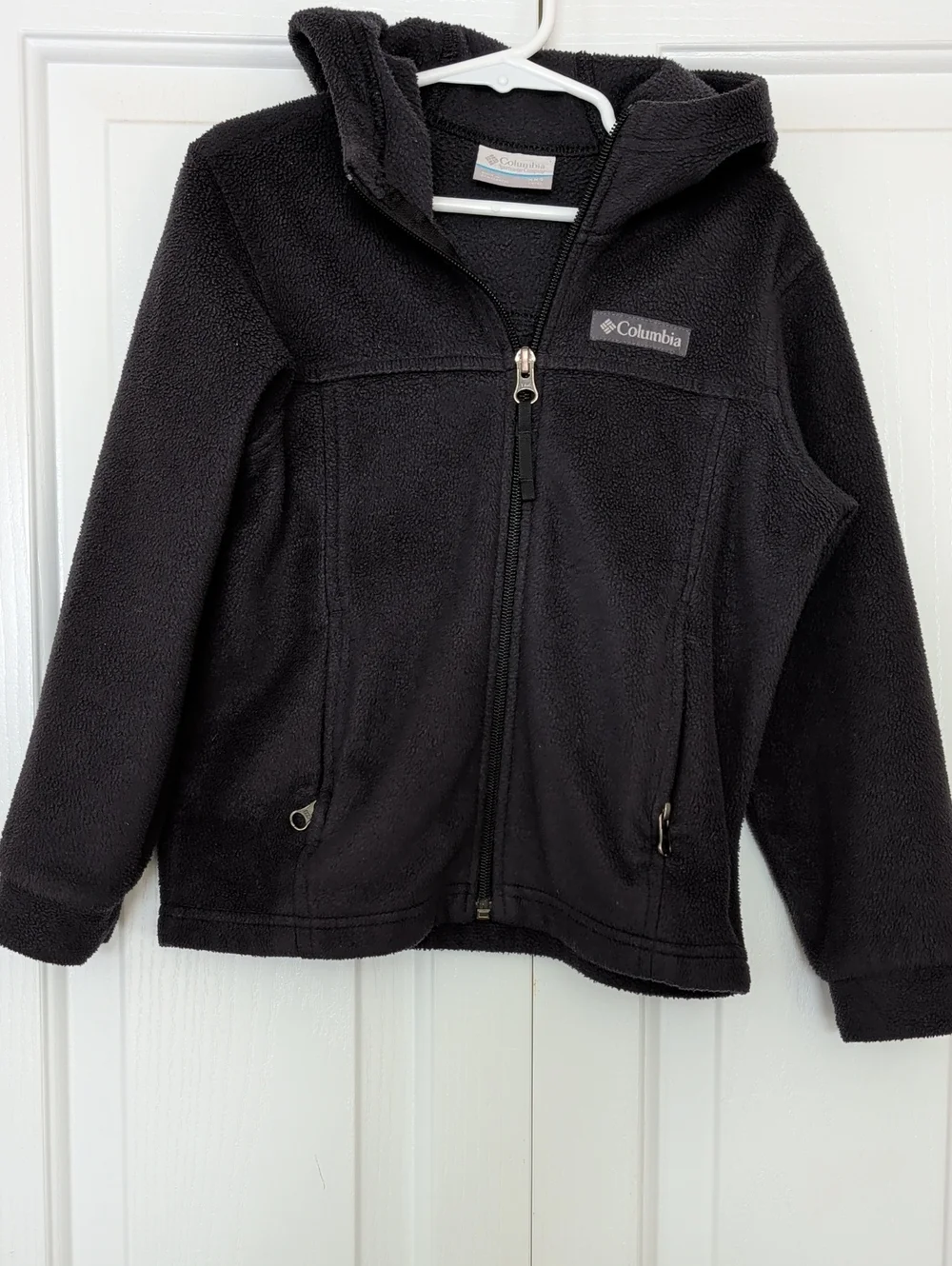 Boys Columbia Black Hooded Fleece Zip Jacket